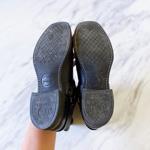 Frye Harness Black Leather Moto Boots - Picture 9 of 10